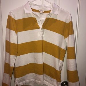 J. Crew Women's Long Sleeve Collar Polo Shirt